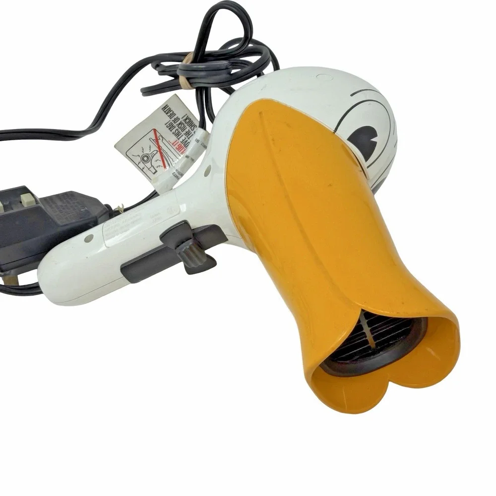 Vintage Crazy Duck Hairdryer Whimsical Cartoon Salton 1990 Model HD5060 1200W